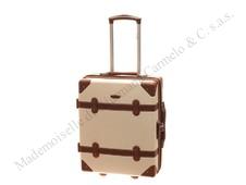 TROLLEY with robust ABS case and finish LEATHER